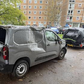 The incident in Crawley. Picture: Eddie Mitchell
