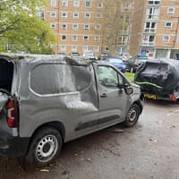 Storm Austen: Van damaged by fallen tree in Crawley