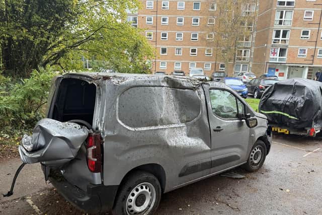 The incident in Crawley. Picture: Eddie Mitchell
