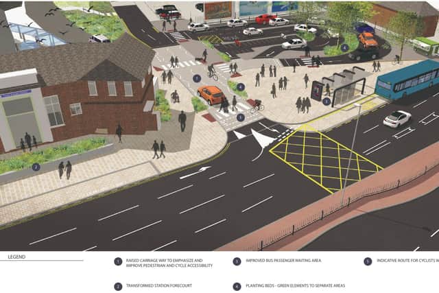 Plans for changes to Three Bridges railway station's forecourt