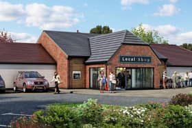 Artist's impression of the proposed new supermarket next to the Highlands Inn, Uckfield