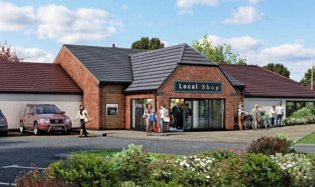 Artist's impression of the proposed new supermarket next to the Highlands Inn, Uckfield