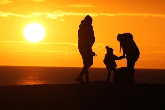 Photographer Eddie Mitchell took these pictures of the stunning sunset in Worthing at the weekend
