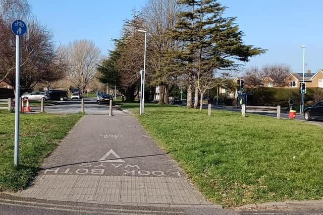 Photo of proposed location for walking and cycling improvement in Worthing