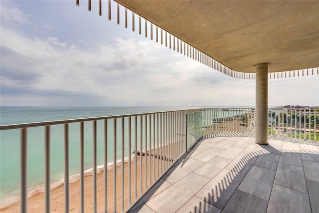 This stunning, three-bed, sixth-floor beachfront apartment offers incredible views. The property is on the market with Michael Jones and Company with a guide price of £1,075,000