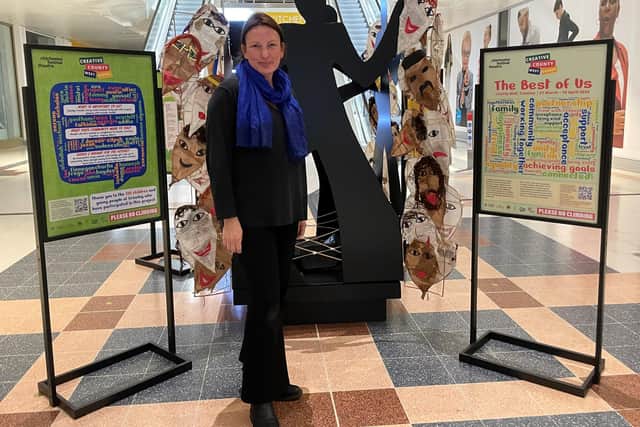 Best of Us installation & Helen Solly, County Mall Crawley (contributed pic)