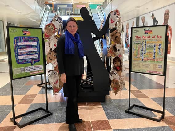 Best of Us installation & Helen Solly, County Mall Crawley (contributed pic)