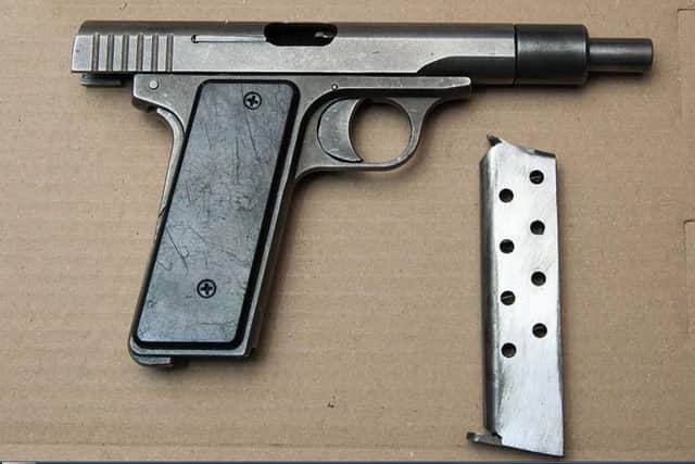 A seized pistol