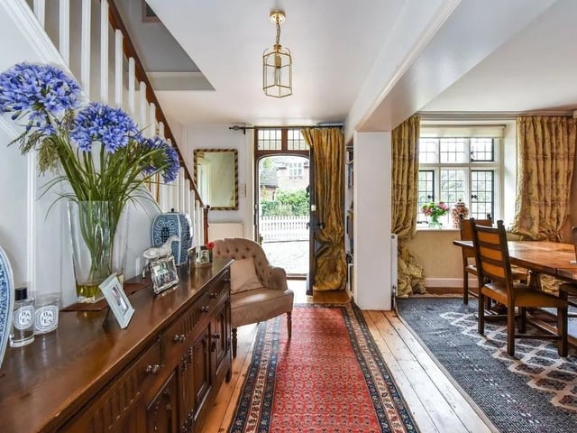 On one side of the hall is a good-sized formal dining room