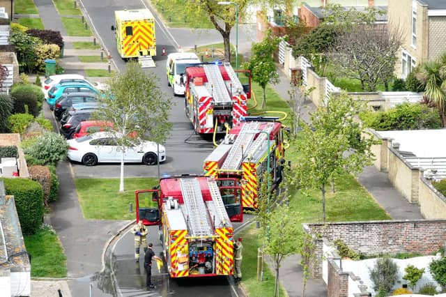 A person rescued from a property fire in Rustington is in a ‘serious condition’, according to emergency services