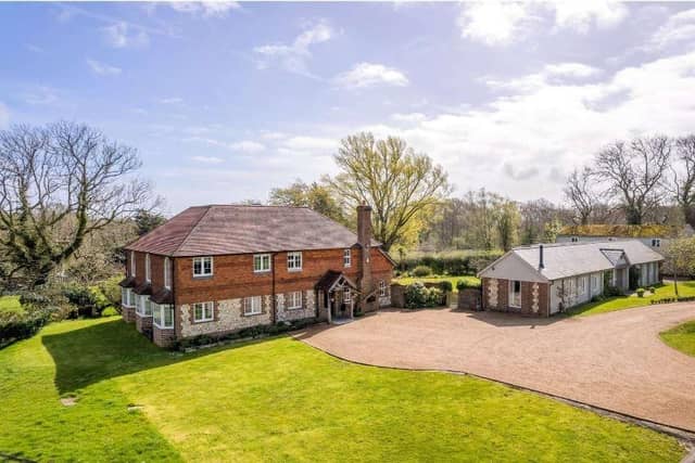 Wellhouse Farm is in a semi rural position in Wellhouse Lane in Mid Sussex and is on sale through agents Savills with a guide price of £2,850,000.