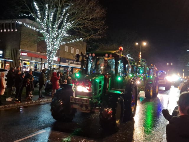 The Arundel Illuminated Tractor Run 2025 in Rustington, which it was visiting for the first time