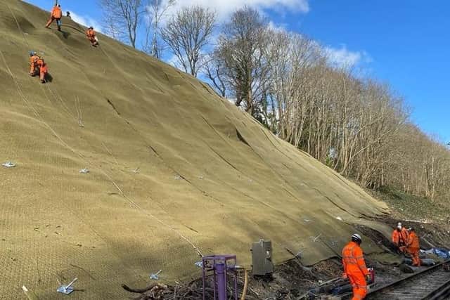 Brighton Main Line passengers can look forward to more reliable journeys after Network Rail invested £11m to carry out critical repairs to earthworks at Haywards Heath and Balcombe this month. Picture courtesy of National Rail