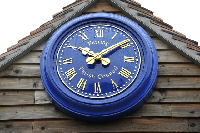 The Duchess of Norfolk, Georgina Fitzalan-Howard, unveiled the new Ferring Village Clock to mark the Coronation of King Charles III