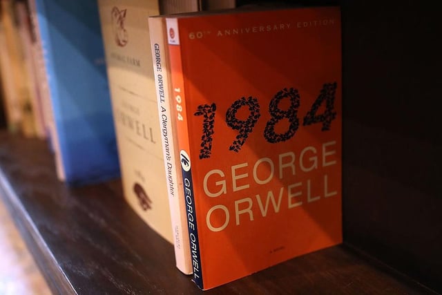 LOS ANGELES, CA - JANUARY 25:  A copy of George Orwell's novel '1984'. The author went to St Cyprian's School in Summerdown Road. (Photo by Justin Sullivan/Getty Images)