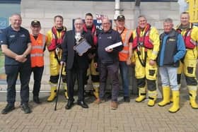 Members of the Sovereign Harbour Rotary Club visiting Eastbourne RNLI. Photo: UGC