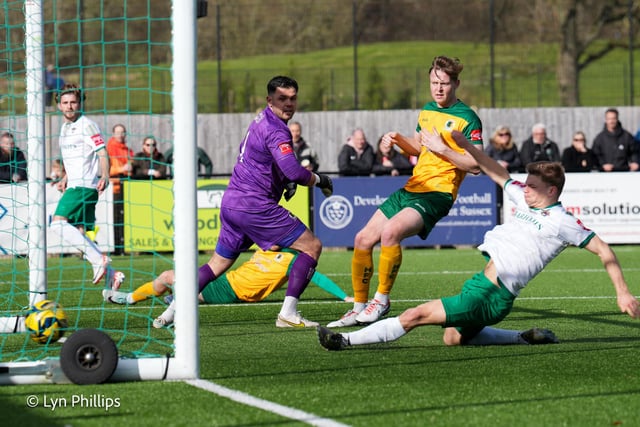 Action from Horsham 5 Rocks 4 in the Isthmian premier division