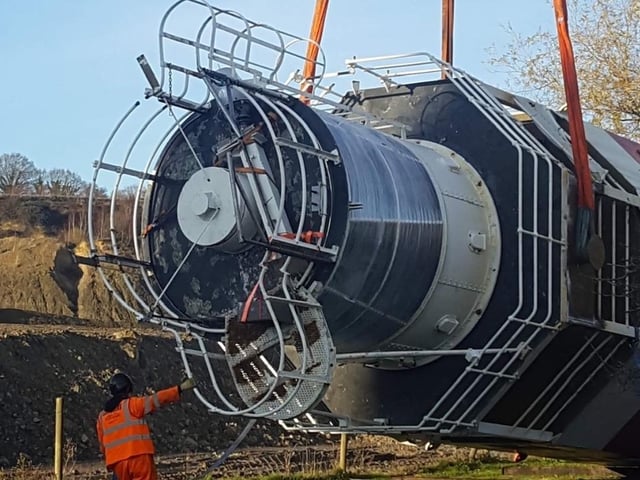 A gentle touch as it is lowered to the ground