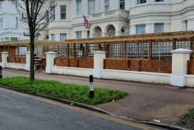 Eastbourne Borough Council has removed a hotel structure that was described by a government planning inspector as having a ‘degrading and harmful impact’ on the surrounding conservation area. Picture: Eastbourne Borough Council
