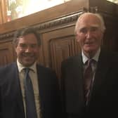 Sir Peter Hordern with Jeremy Quin in the House of Commons