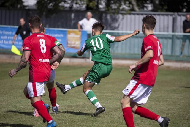 Chichester City put Knaphill under pressure in the FA Cup | Picture: Neil Holmes