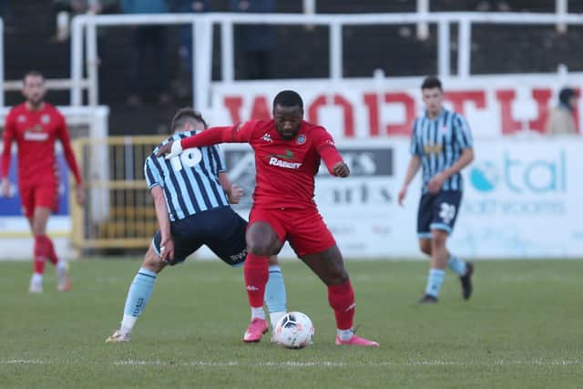Action from Worthing's National South draw at Bath City | Picture: Mike Gunn