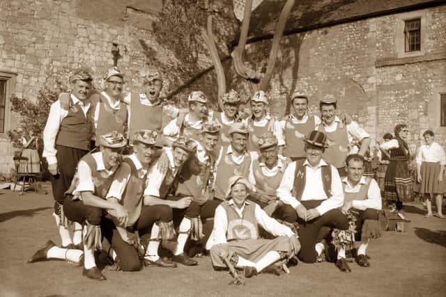 The Martlet Sword and Morris Men at the Bishop's Palace in Chichester in August 1962. Picture: West Sussex Records Office