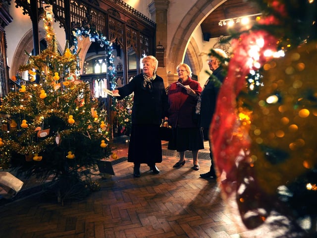 Cuckfield Christmas tree festival.