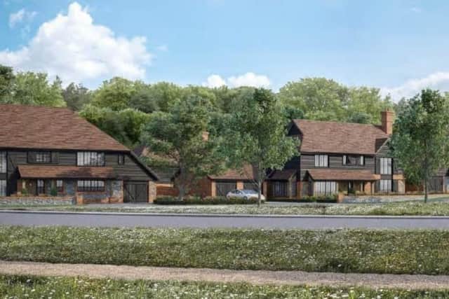 The Arundel housing scheme will consist of one-bed maisonettes, plus two and three-bed houses for affordable housing. Photo: Paragon Bank