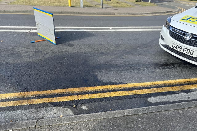 In Pictures: Eastbourne road blocked by police following diesel spill