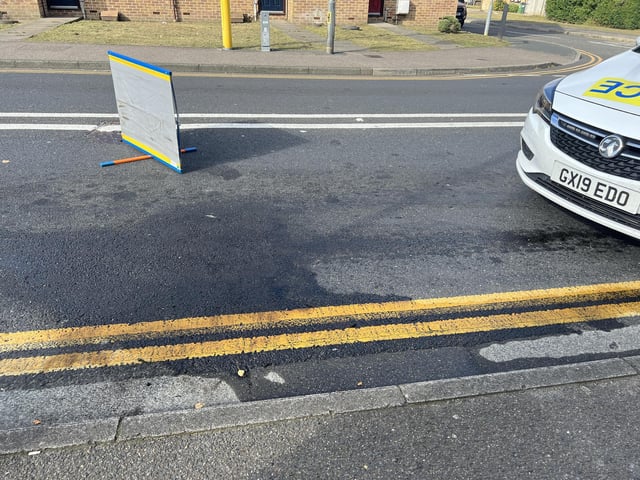 In Pictures: Eastbourne road blocked by police following diesel spill