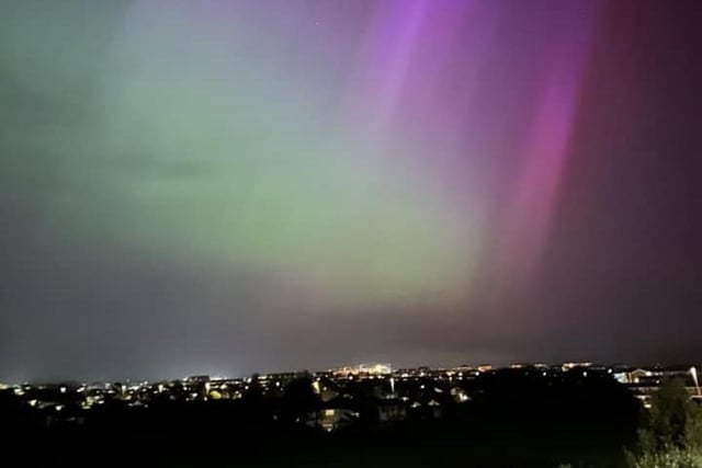 Dazzling display of  Northern lights lit up East Sussex. This one was taken in Eastbourne.
