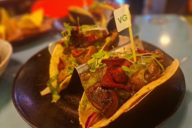 Ancho Mushroom Tacos at Wahaca Brighton