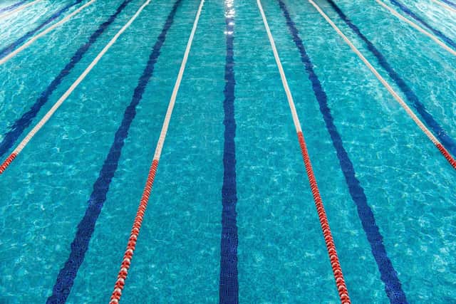 Top view of swimming pool