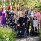 Josie Chubb and her family at the Muscular Dystrophy UK – Forest Bathing Garden with celebrities including Gabby Logan, Kenny Logan, Sue Barker and David Moyes