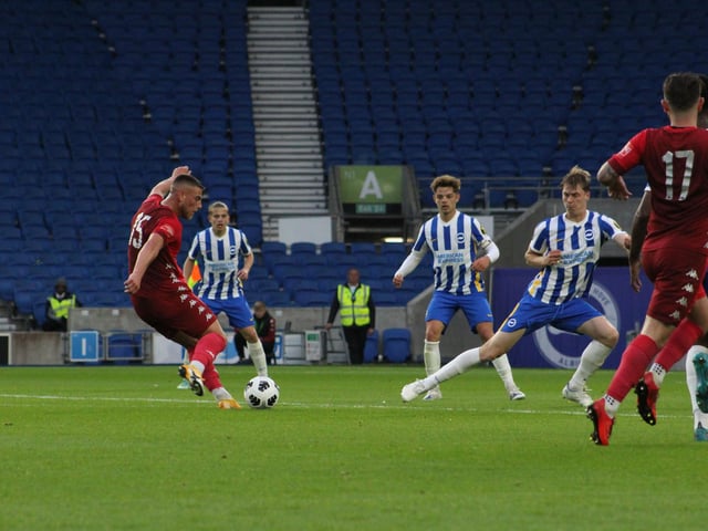 Brighton and Hove Albion v Worthing - Sussex Senior Challenge Cup final 2021/22 season. Picture by Cory Pickford