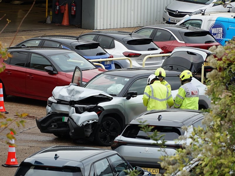 The scene in Bourne Street.