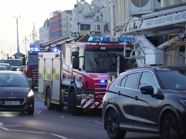 Fire opposite Brighton Hotel