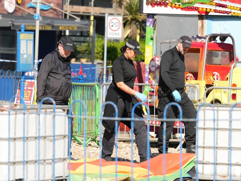 Police at the scene in Bognor Regis. Picture: Sussex News and Pictures