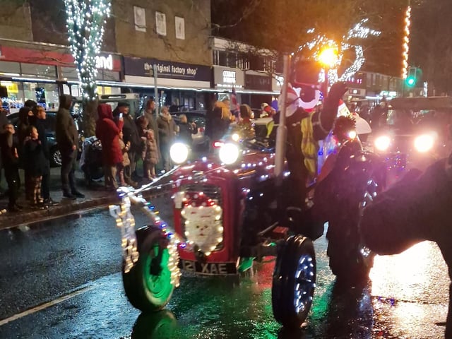 The Arundel Illuminated Tractor Run 2025 in Rustington, which it was visiting for the first time