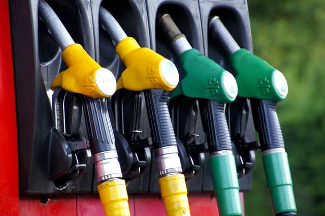 Petrol pump stock image