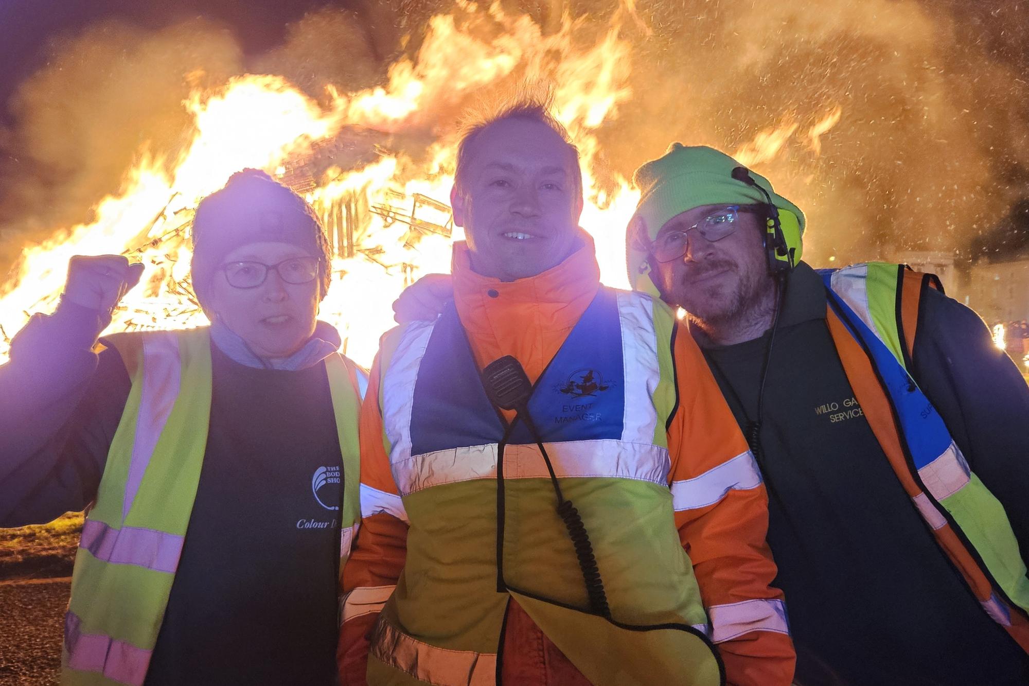 From left: Littlehampton Bonfire Society treasurer Sarah Roberts, chairman Barry Bastable and vice chair Will Humphrey