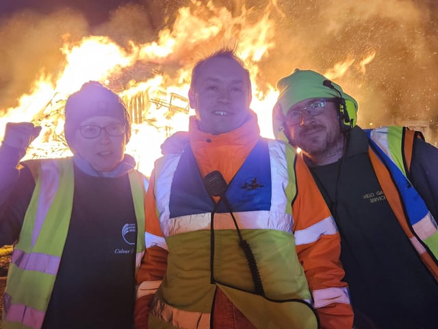 From left: Littlehampton Bonfire Society treasurer Sarah Roberts, chairman Barry Bastable and vice chair Will Humphrey