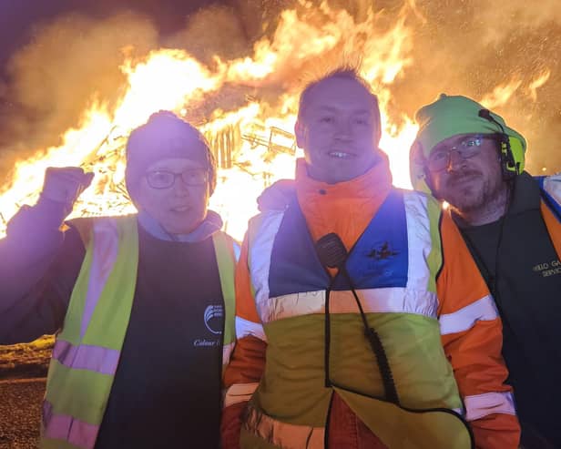 From left: Littlehampton Bonfire Society treasurer Sarah Roberts, chairman Barry Bastable and vice chair Will Humphrey