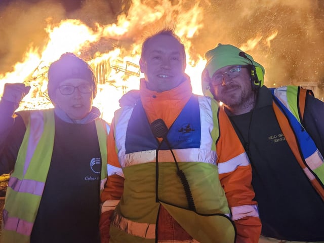 From left: Littlehampton Bonfire Society treasurer Sarah Roberts, chairman Barry Bastable and vice chair Will Humphrey