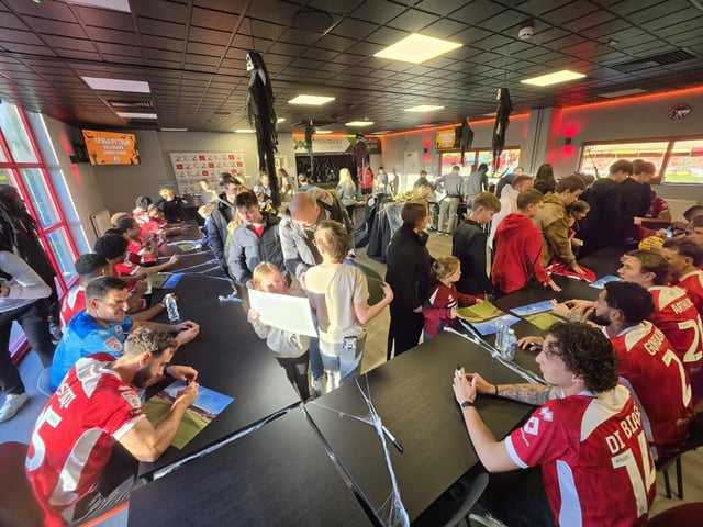 Crawley Town held a Halloween signing special where fans met the players and had their memorabilia signed