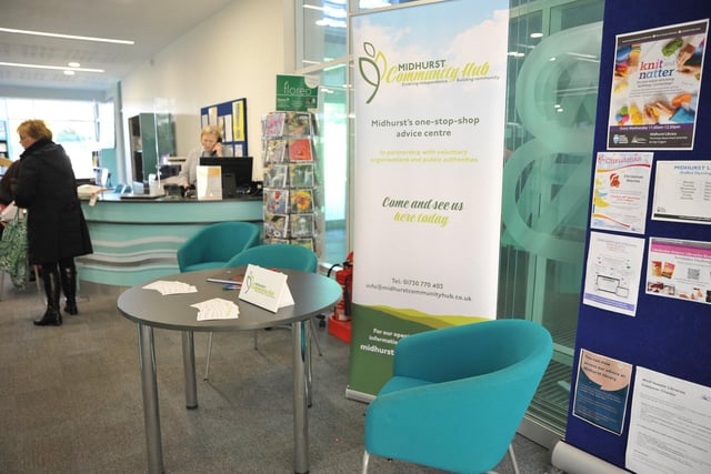 The hub is in the library inside The Grange Centre. Pic S Robards SR2211251