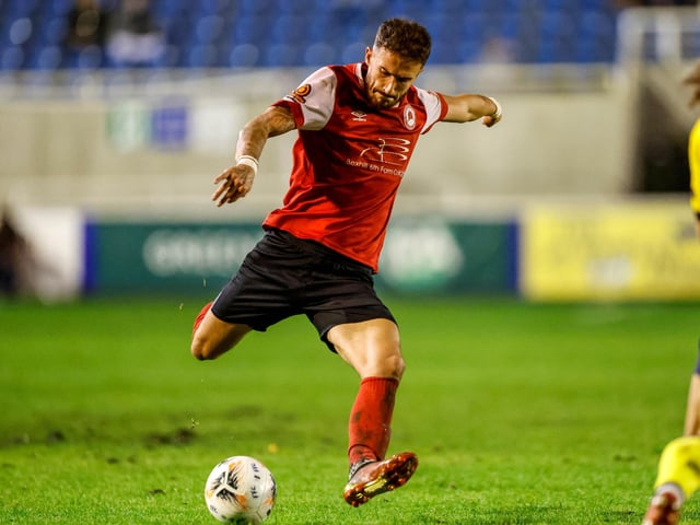 Action from Eastbourne Borough's draw at Farnborough