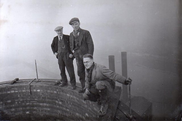 Chimney completion in January 26, 1937