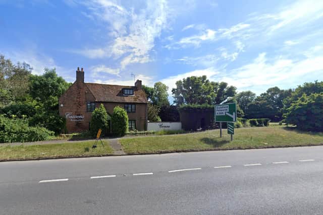 TG/22/01711/FUL: Cassons Restaurant, Arundel Road, Tangmere. Change of use of existing restaurant to create 3 no. residential units and erection of 4 no. additional dwellings. (Photo: Google Maps)
